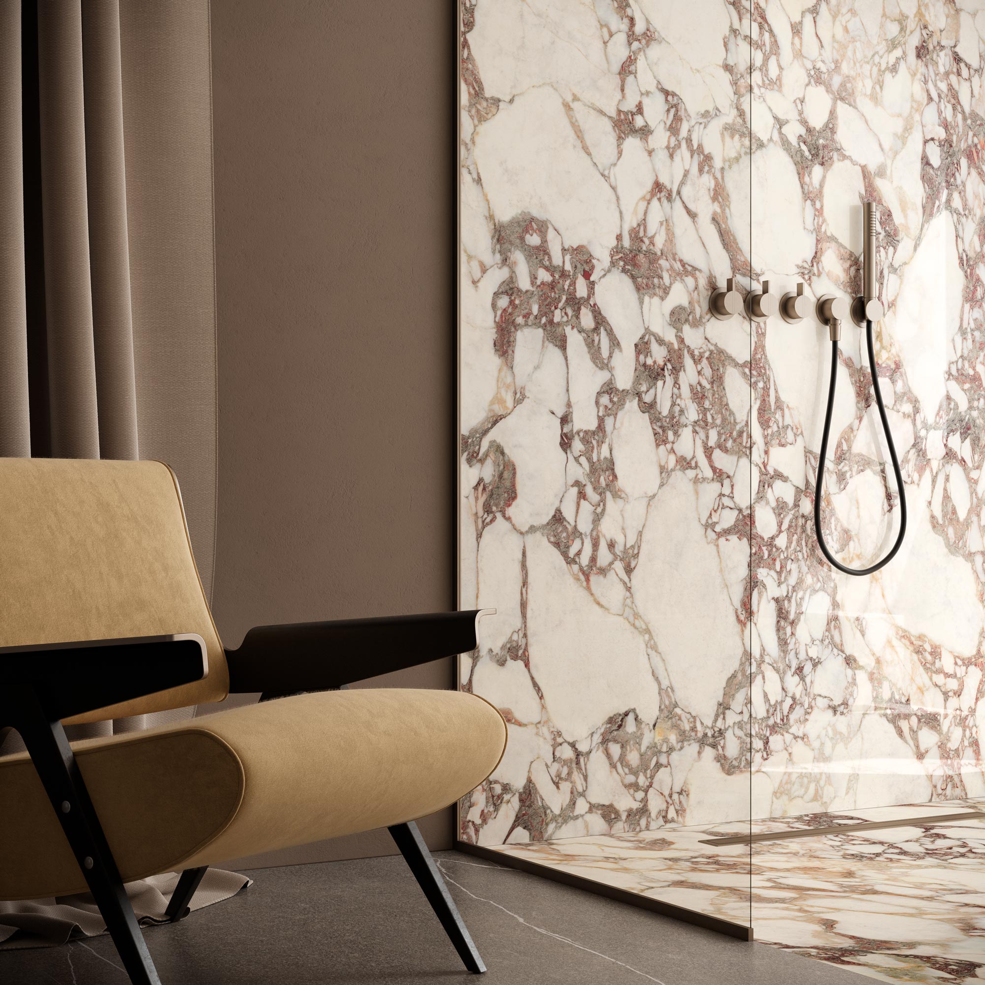Ariostea Ultra Marmi Calacatta Viola Marble Effect Porcelain Tiles 1500 ...