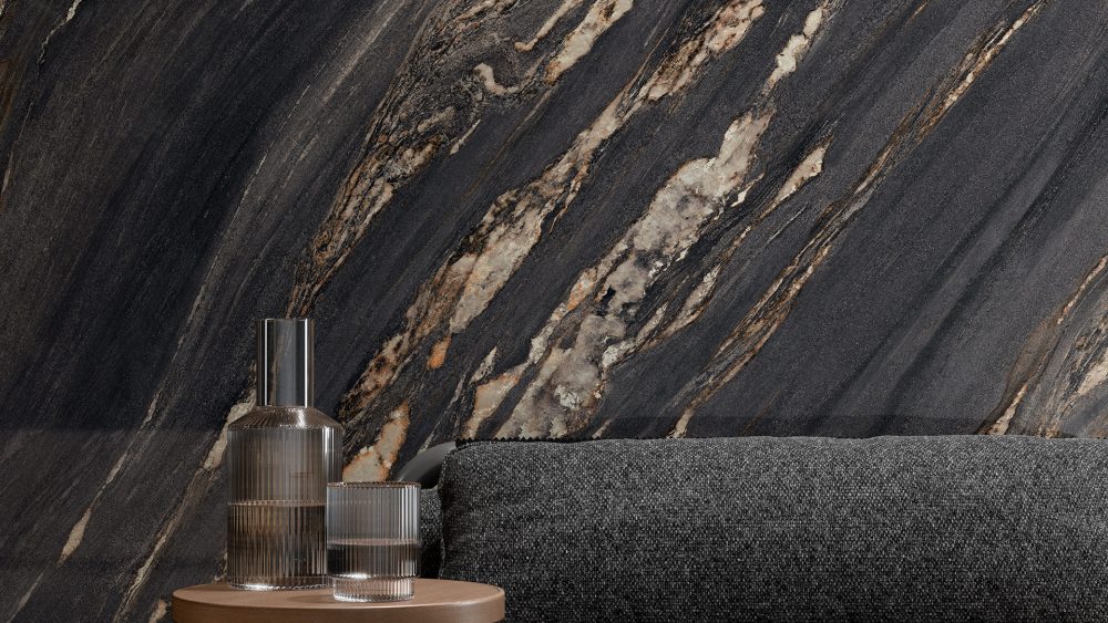 Lifestyle image for Ariostea Ultra Marmi Tropical Black - 1500 x 1500 x 6 mm