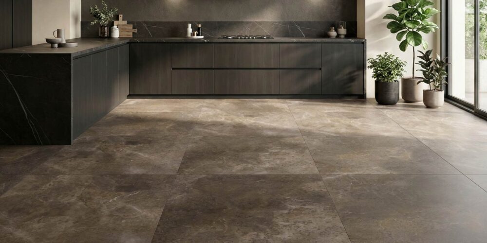 Bathroom scene with 120 x 120 cm Porcelain Tiles