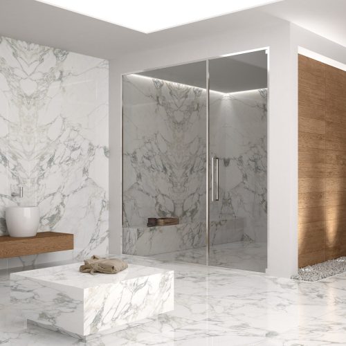 Ariostea Ultra Marmi Arabescato Statuario Bookmatched Block B - 1500 x 3000  x 6 mm