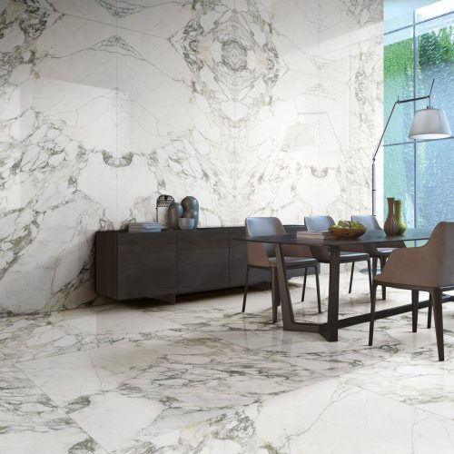 Ariostea Ultra Marmi Arabescato Statuario Bookmatched Block B - 1500 x 3000  x 6 mm