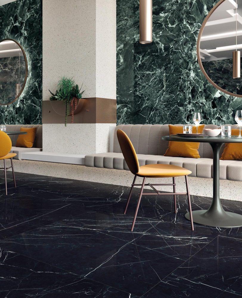 Additional lifestyle image for Ariostea Ultra Marmi Nero Marquina - 750 x 1500 x 6 mm