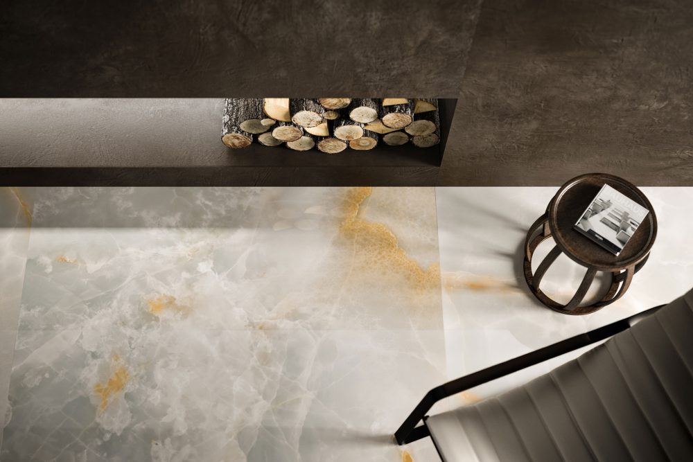 Additional lifestyle image for Ariostea Ultra Onici Onice Grigio - 1500 x 3000  x 6 mm