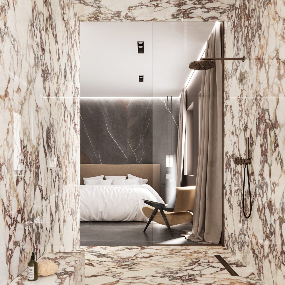 Additional lifestyle image for Ariostea Ultra Marmi Calacatta Viola - 750 x 750  x 6 mm