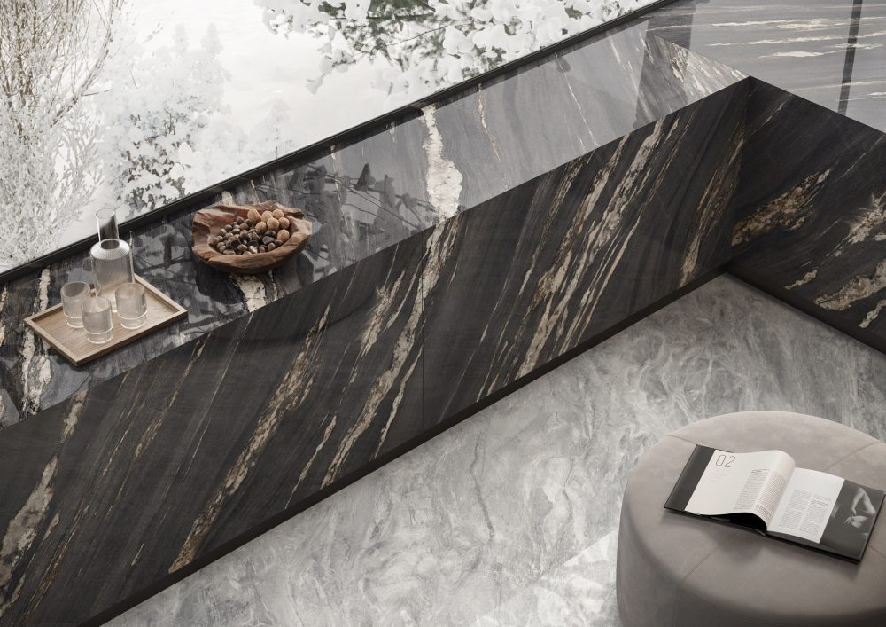 Additional lifestyle image for Ariostea Ultra Marmi Bardiglio Chiaro - 750 x 1500  x 6 mm