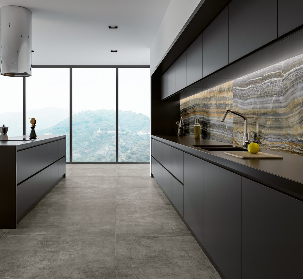 Additional lifestyle image for Ariostea Ultra Onici Grey Onyx Vein Cut - 750 x 750  x 6 mm