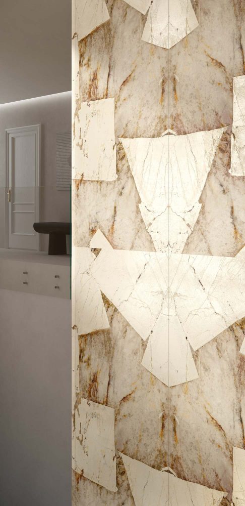 Lifestyle image for Ariostea Ultra Marmi Patagonia Bookmatched Block B - 1500 x 3000  x 6 mm