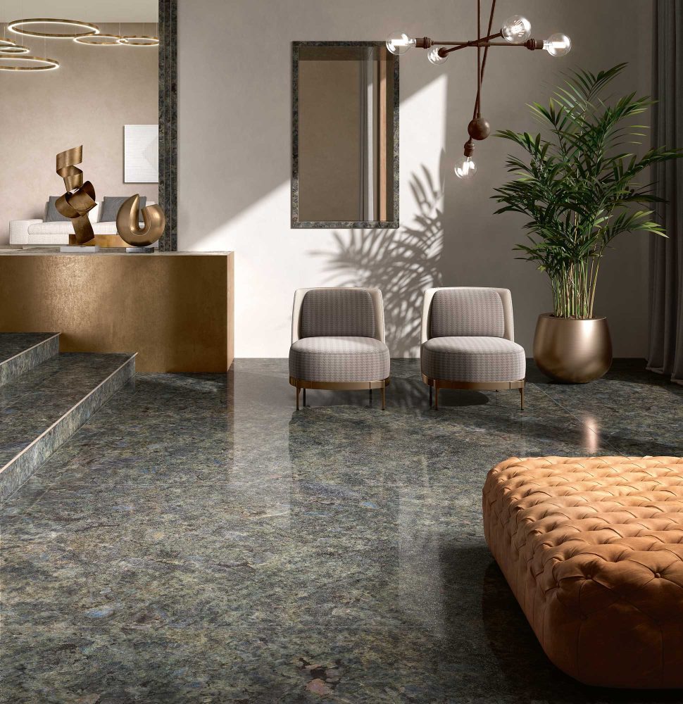 Additional lifestyle image for Ariostea Ultra Graniti Labradorite - 1500 x 1500  x 6 mm