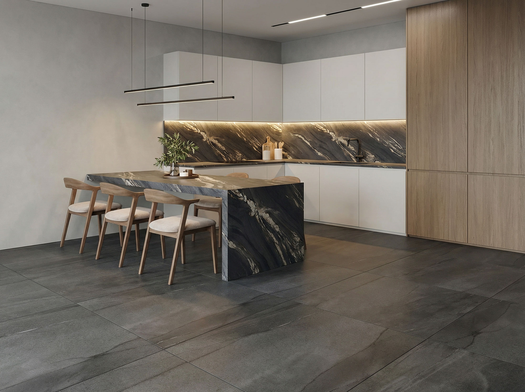 Ariostea Ultra Pietre Basaltina Antracite Stone Effect Porcelain Tiles ...