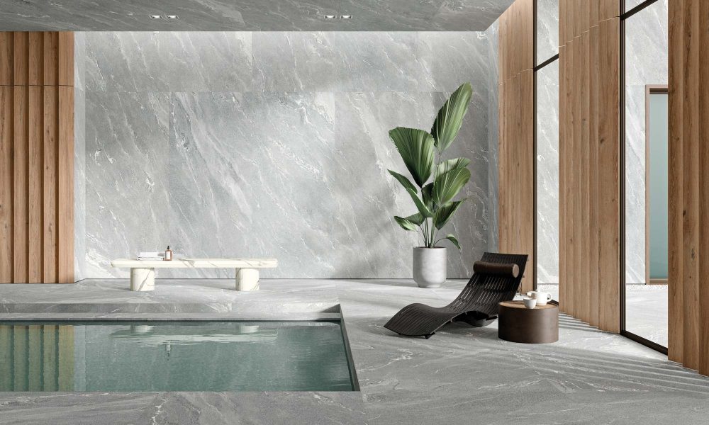 Additional lifestyle image for Ariostea Ultra Pietre Pietra Di Vals - 1000 x 3000 x 6 mm