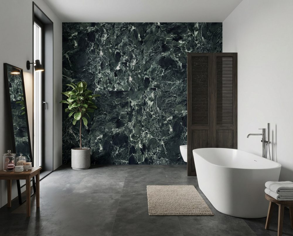 Lifestyle image for Ariostea Ultra Marmi Verde St. Denis - 750 x 1500 x 6 mm