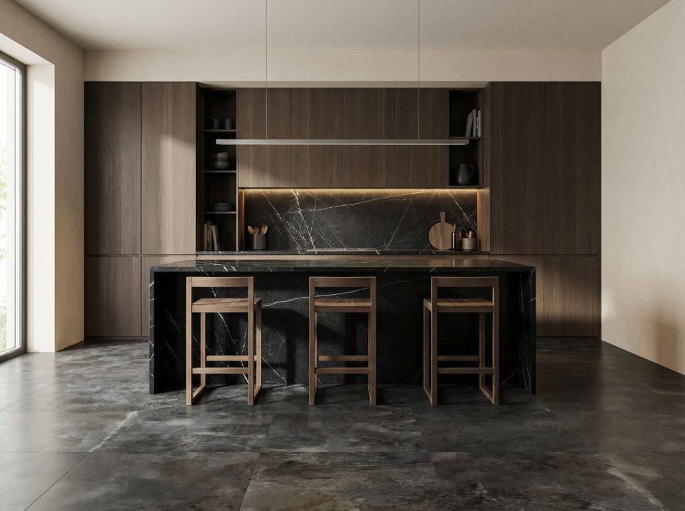 Lifestyle image for Ariostea Ultra Metal Blue Zinc - 1000 x 1000  x 6 mm