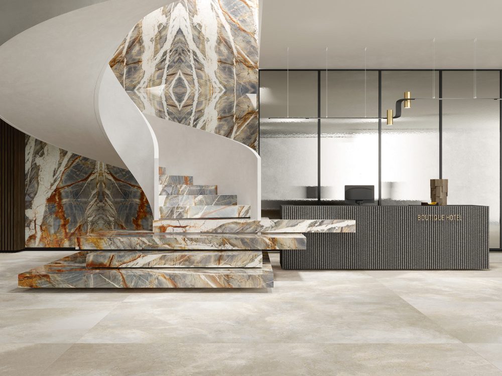 Additional lifestyle image for Ariostea Ultra Con.Crea Talc - 750 x 1500  x 6 mm