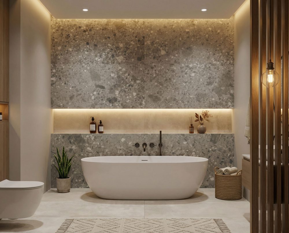 Lifestyle image for Ariostea Fragmenta Botticino Dorato - 600 x 1200  x 10 mm