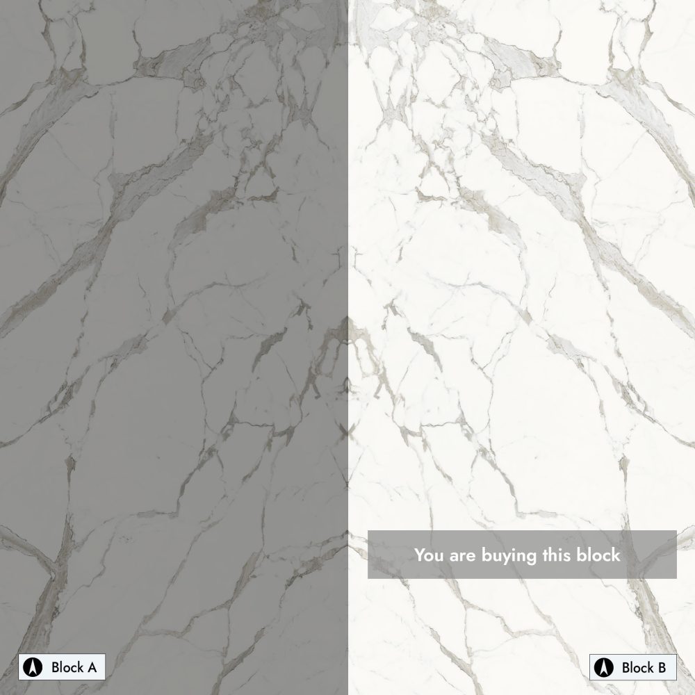 Lifestyle image for Fiandre Marmi Maximum Calacatta Light Bookmatch Block B - 1500 x 3000  x 6 mm