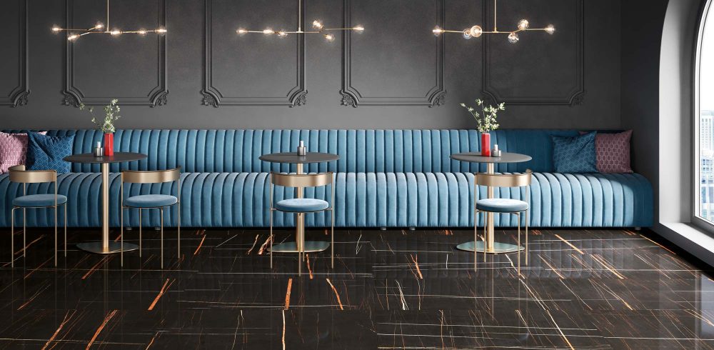 Additional lifestyle image for Ariostea Ultra Marmi Sahara Noir - 750 x 750 x 6 mm