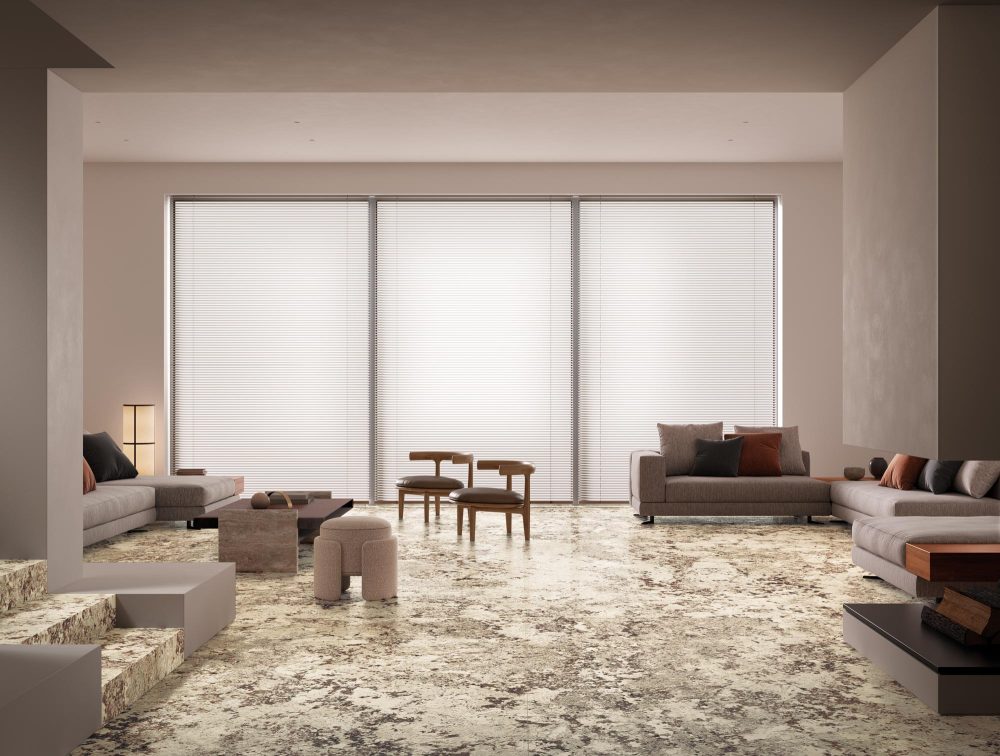 Additional lifestyle image for Ariostea Ultra Graniti Alaska White - 1500 x 1500  x 6 mm