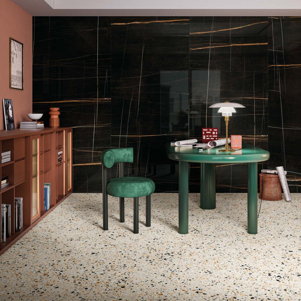 Additional lifestyle image for Ariostea Ultra Marmi Sahara Noir - 750 x 750  x 6 mm