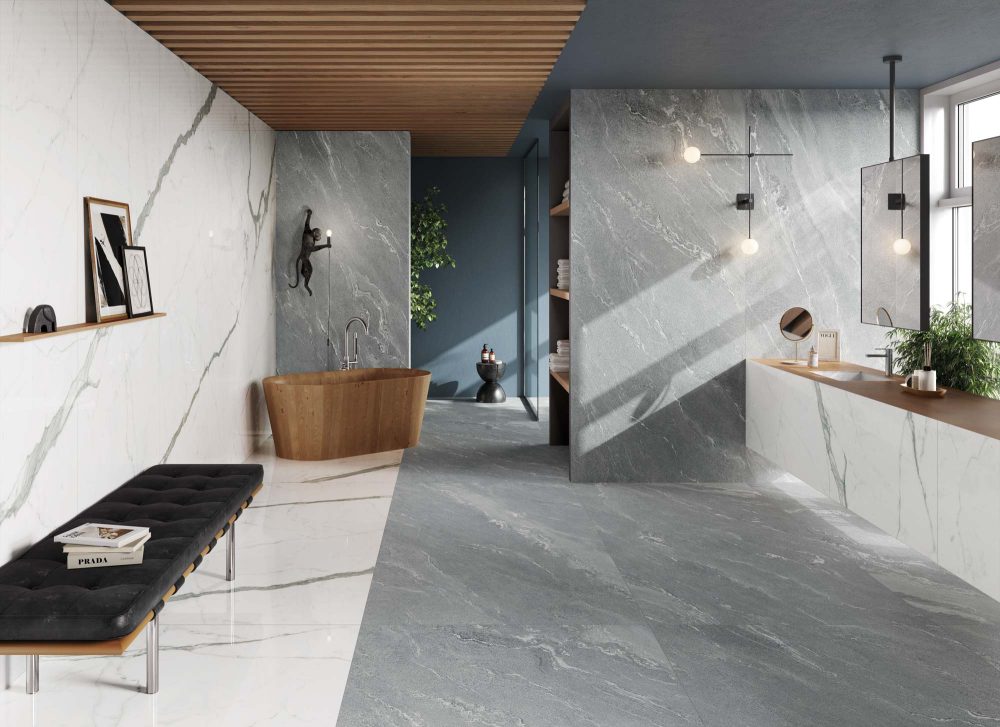 Additional lifestyle image for Ariostea Ultra Pietre Pietra Di Vals - 1000 x 3000 x 6 mm