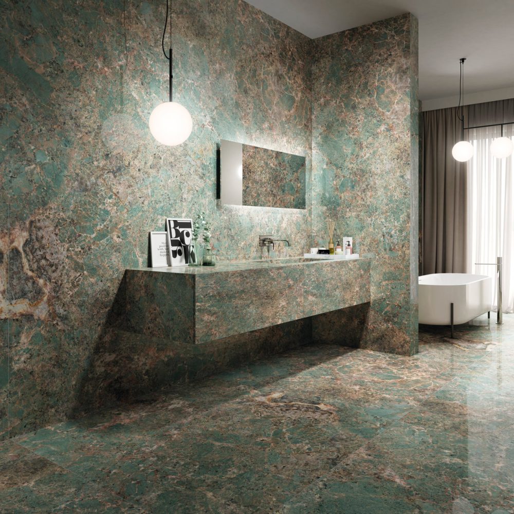 Additional lifestyle image for Ariostea Ultra Marmi Amazonite - 750 x 1500  x 6 mm