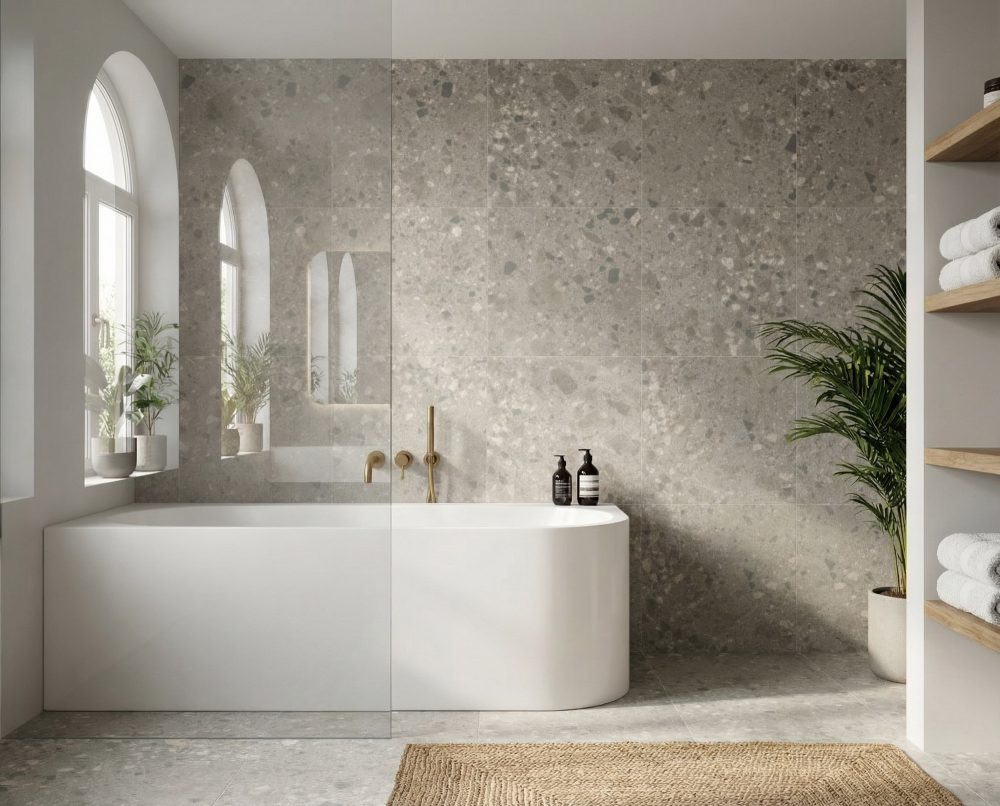 Additional lifestyle image for Ariostea Fragmenta Botticino Dorato - 1200 x 1200  x 10 mm