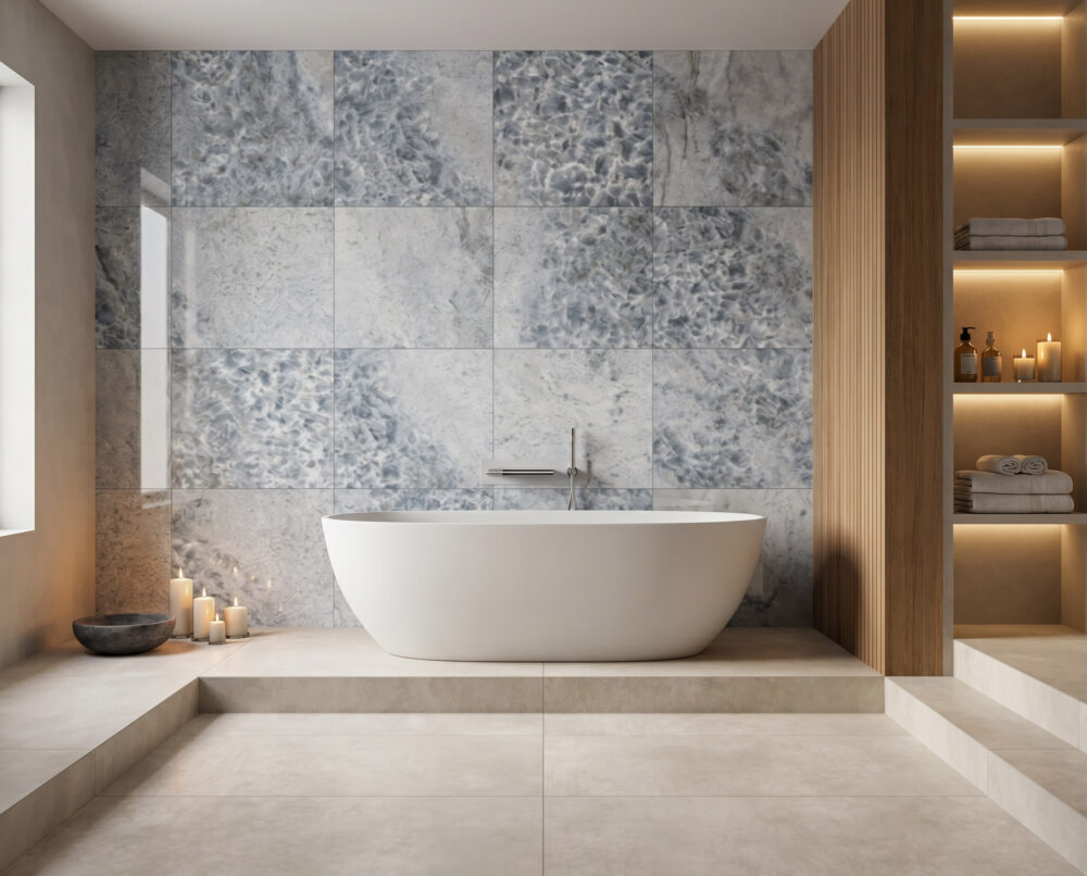 Additional lifestyle image for Ariostea Con.Crea Talc - 600 x 1200  x 20 mm