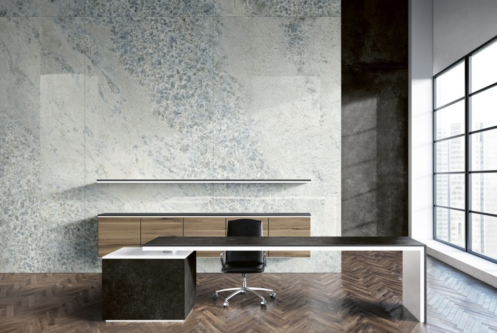 Additional lifestyle image for Ariostea Ultra Crystal Sky - 750 x 1500 x 6 mm