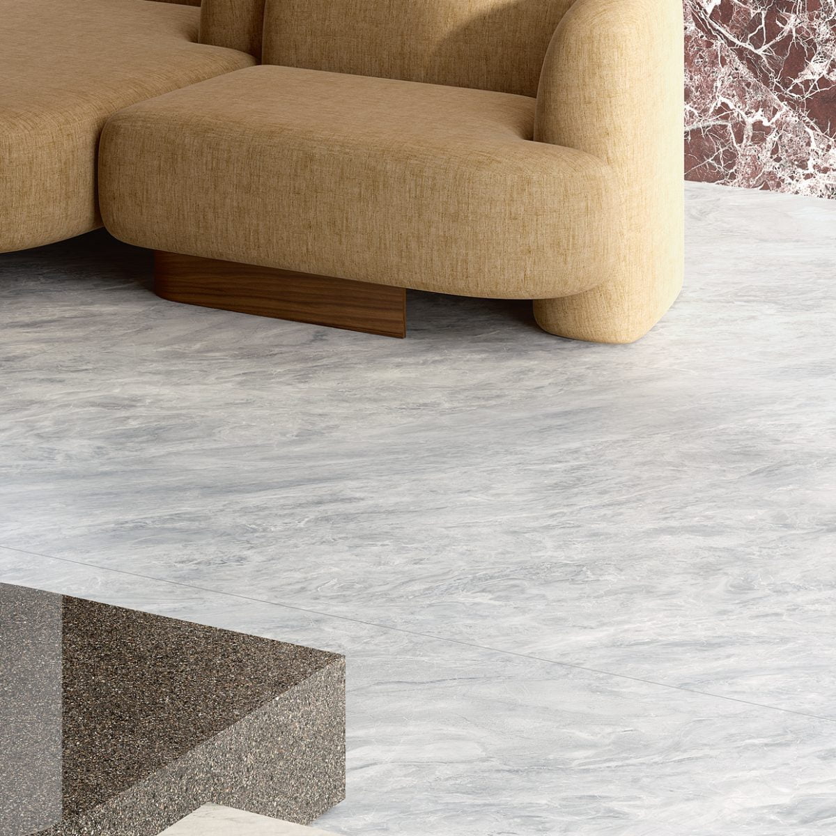 Grey 600 x 1200 mm Marble effect porcelain tile | Fiandre Marble Lab ...