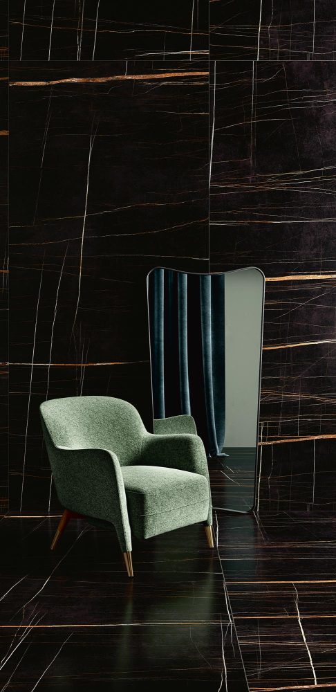 Additional lifestyle image for Ariostea Ultra Marmi Sahara Noir - 750 x 750 x 6 mm