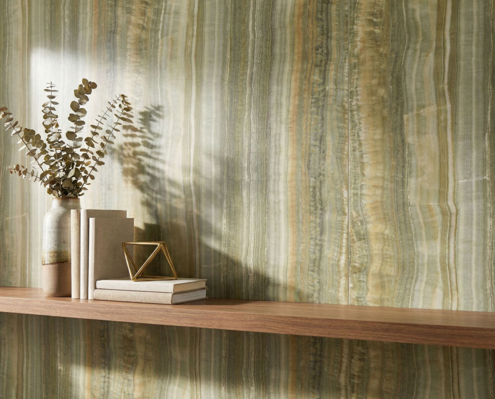 Additional lifestyle image for Ariostea Ultra Onici Grey Onyx Vein Cut - 375 x 750  x 6 mm