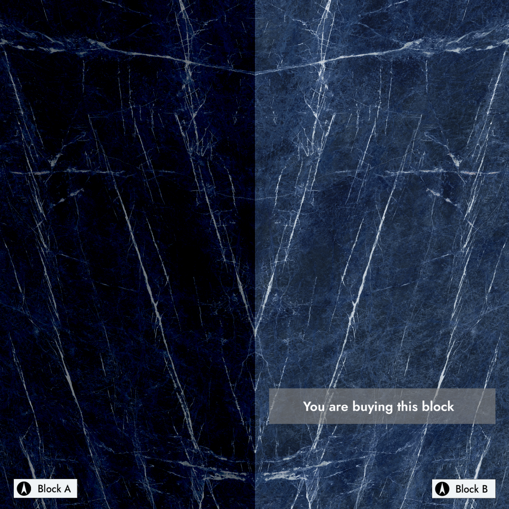 Lifestyle image for Ariostea Ultra Marmi Sodalite Blu Bookmatched Block B - 1500 x 3000  x 6 mm