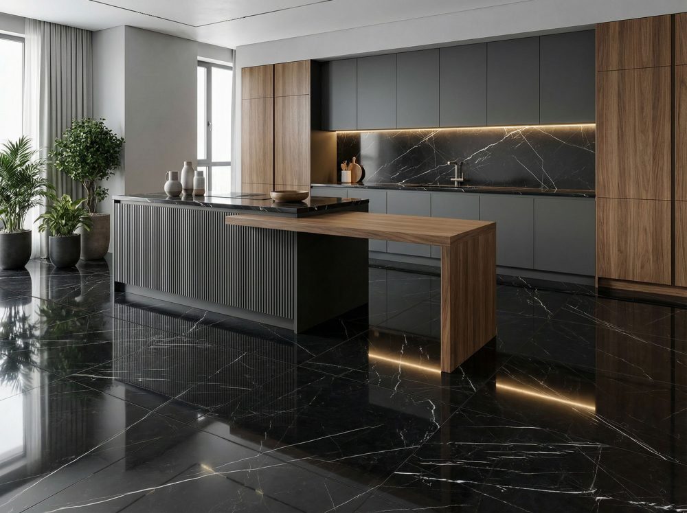 Lifestyle image for Ariostea Ultra Marmi Nero Marquina - 1000 x 1000  x 6 mm