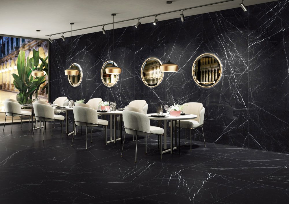 Lifestyle image for Ariostea Ultra Marmi Nero Marquina - 1500 x 3000  x 6 mm