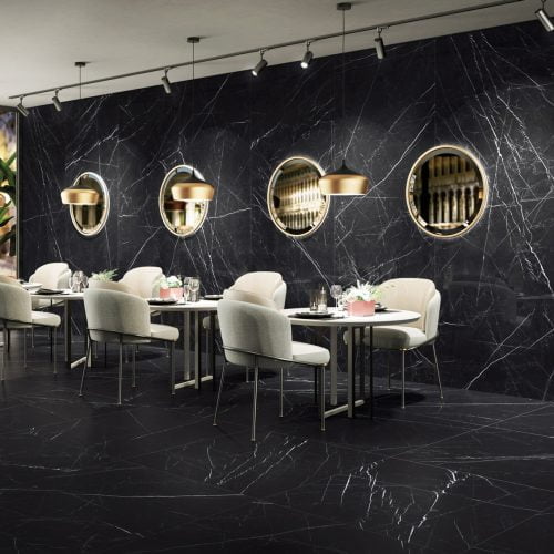 Ariostea Marmi Classici Nero Marquina - 1000 x 1000  x 9 mm