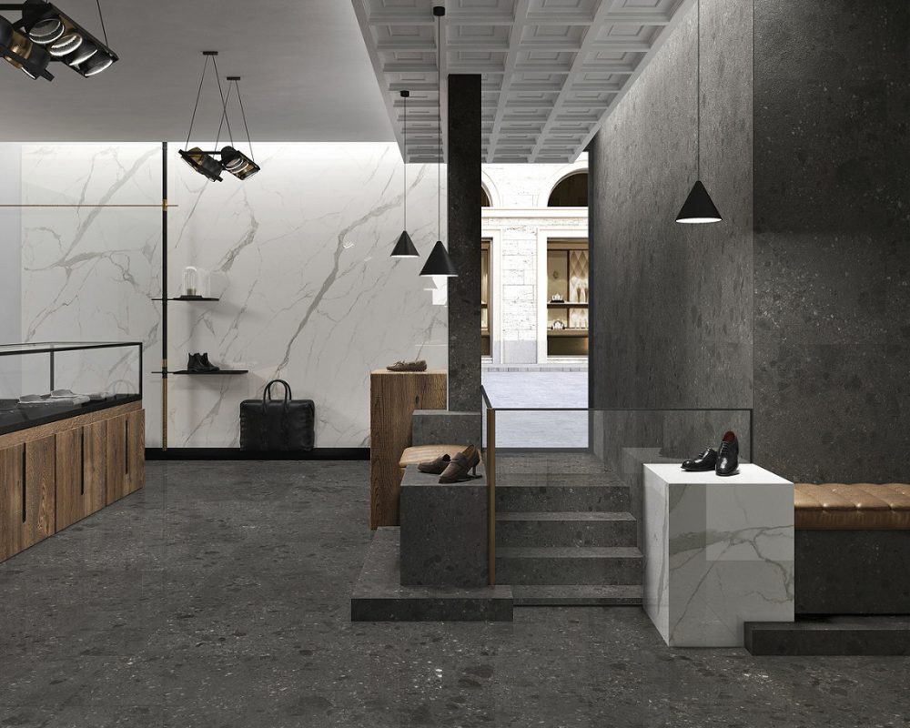 Lifestyle image for Ariostea Fragmenta Nero Ombrato - 1200 x 1200  x 10 mm