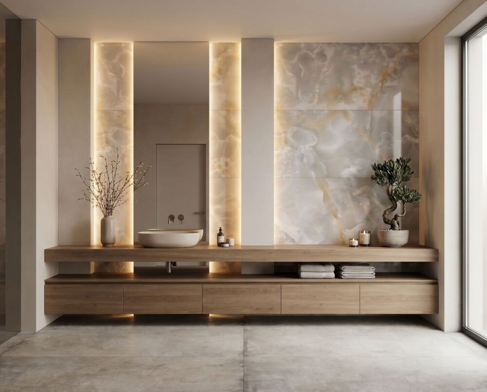 Lifestyle image for Ariostea Ultra Onici Onice Grigio - 750 x 1500  x 6 mm