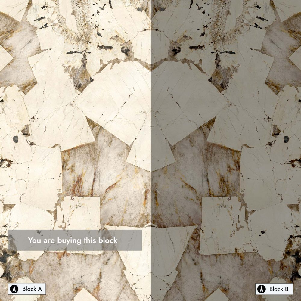 Lifestyle image for Ariostea Ultra Marmi Patagonia Bookmatched Block A - 1500 x 3000  x 6 mm