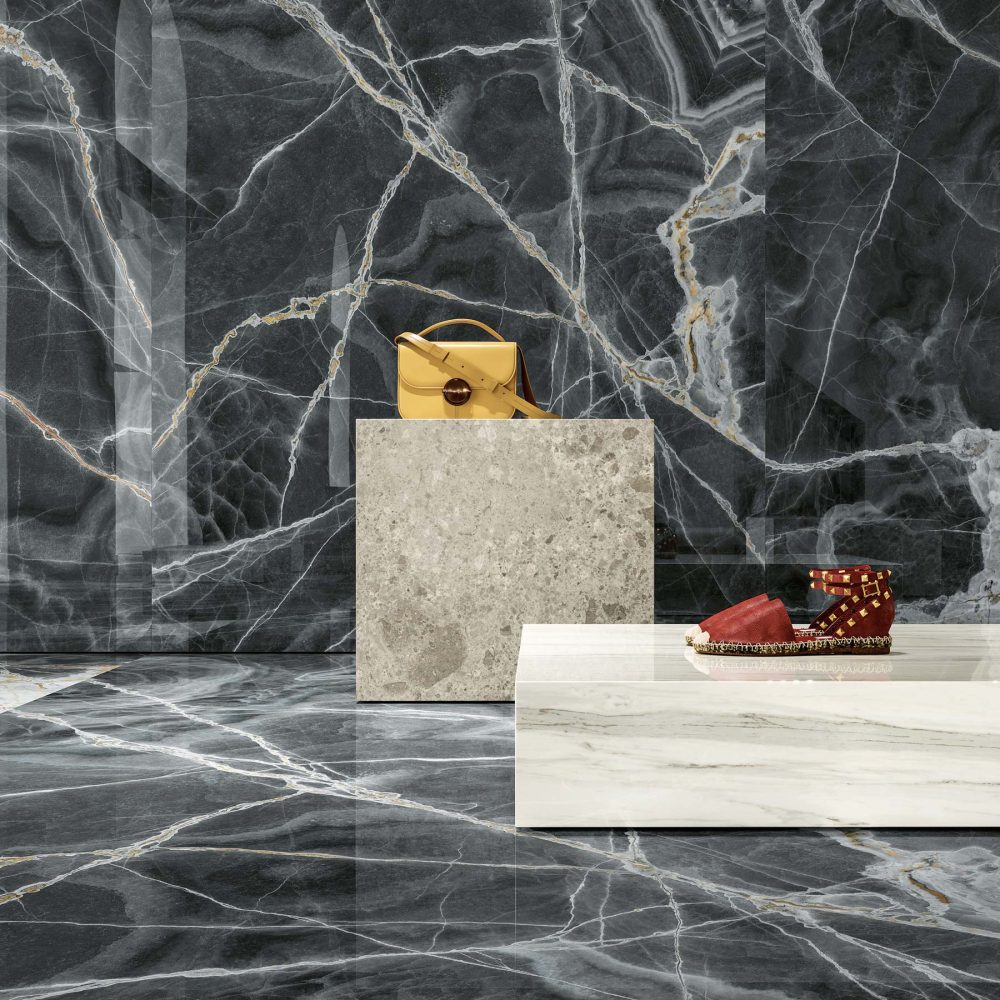 Additional lifestyle image for Ariostea Ultra Onici Onice Nero - 1500 x 1500 x 6 mm