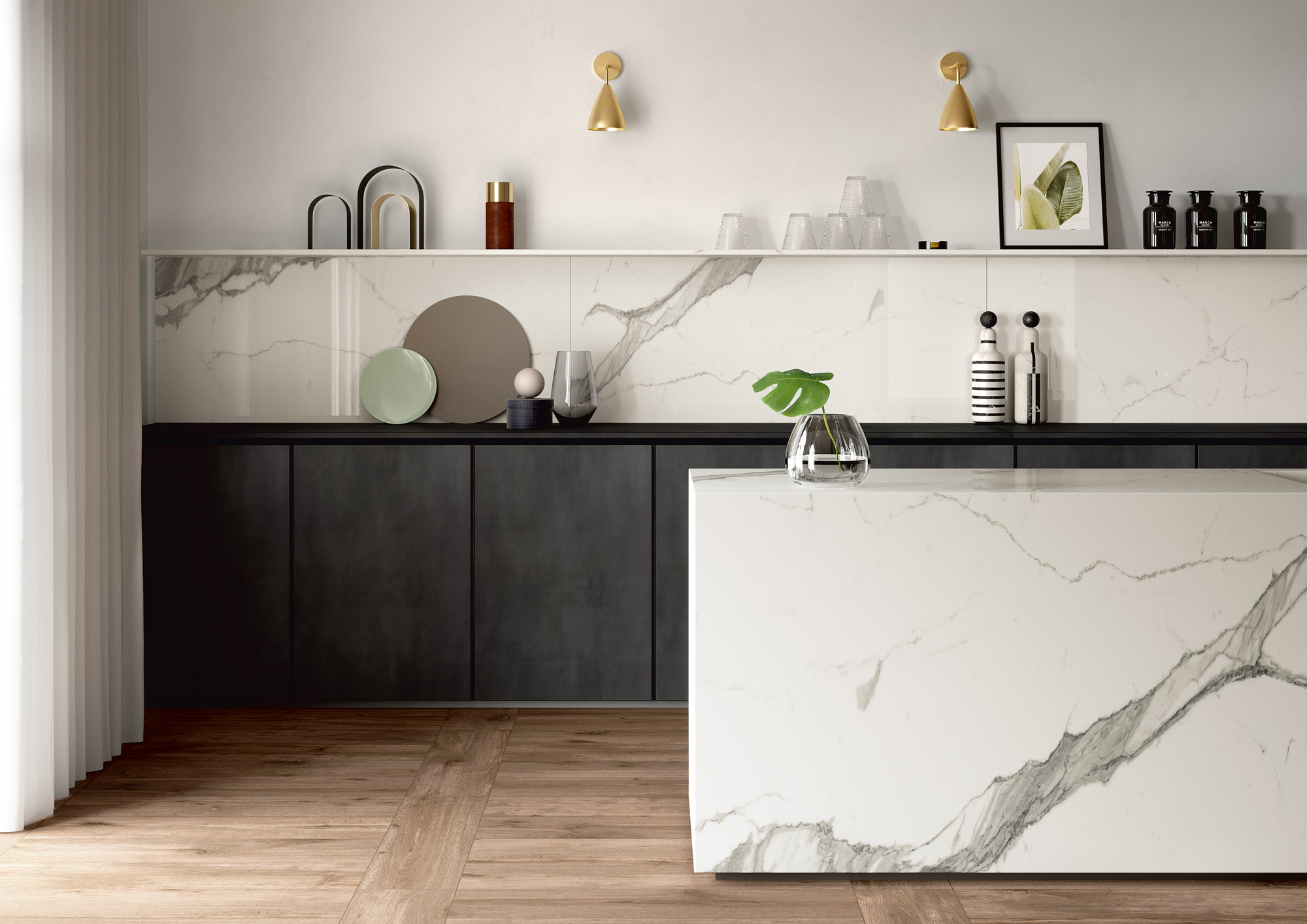 Fiandre Marble Lab Calacatta Statuario Marble Effect Porcelain Tiles ...