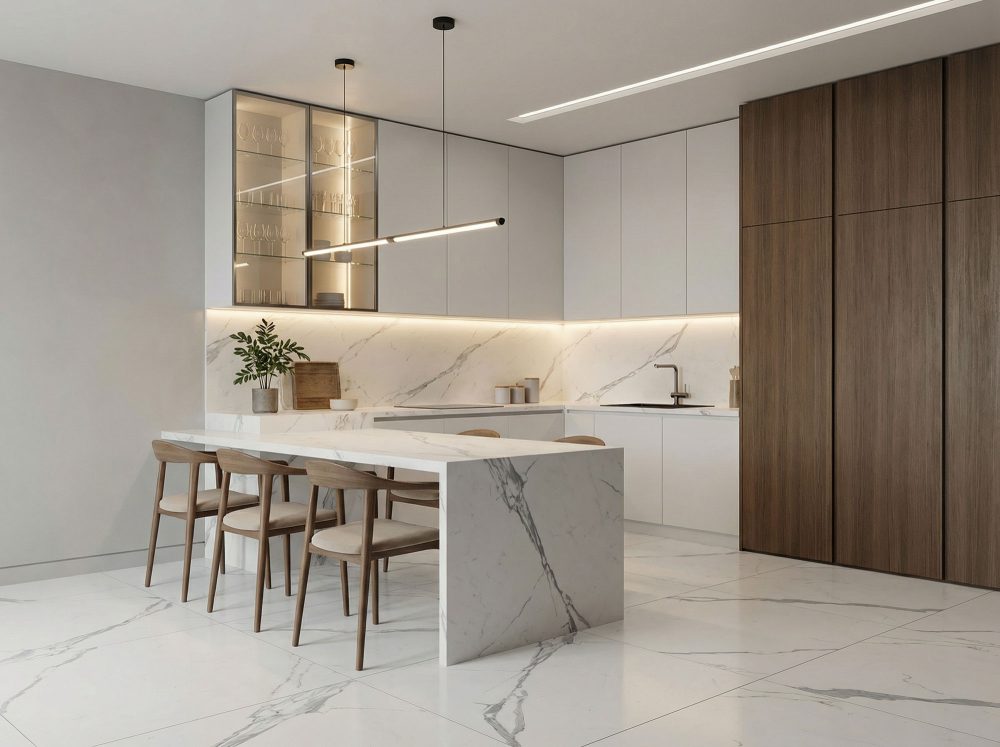 Lifestyle image for Ariostea Ultra Marmi Statuario Ultra - 750 x 1500 x 6 mm