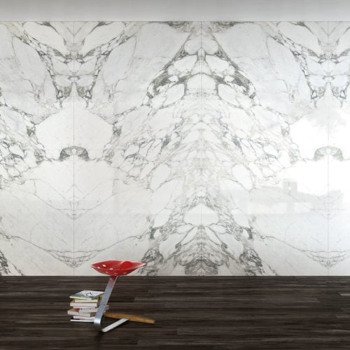 Ariostea Ultra Marmi Arabescato Statuario Bookmatched Block B - 1500 x 3000  x 6 mm