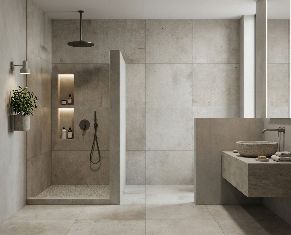 Additional lifestyle image for Ariostea Teknostone Light Grey - 300 x 600  x 8 mm