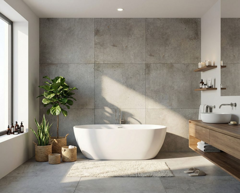 Lifestyle image for Ariostea Ultra Teknostone Smoke - 1000 x 1000  x 6 mm