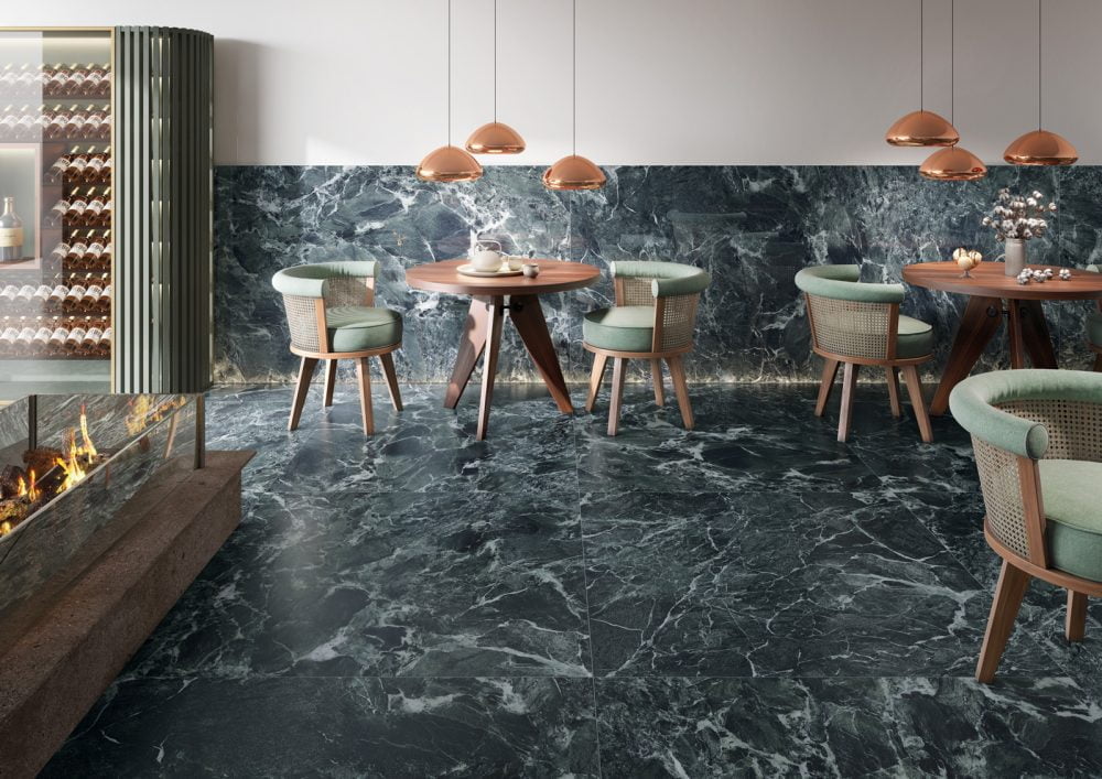 Additional lifestyle image for Ariostea Ultra Marmi Verde St. Denis - 750 x 750  x 6 mm